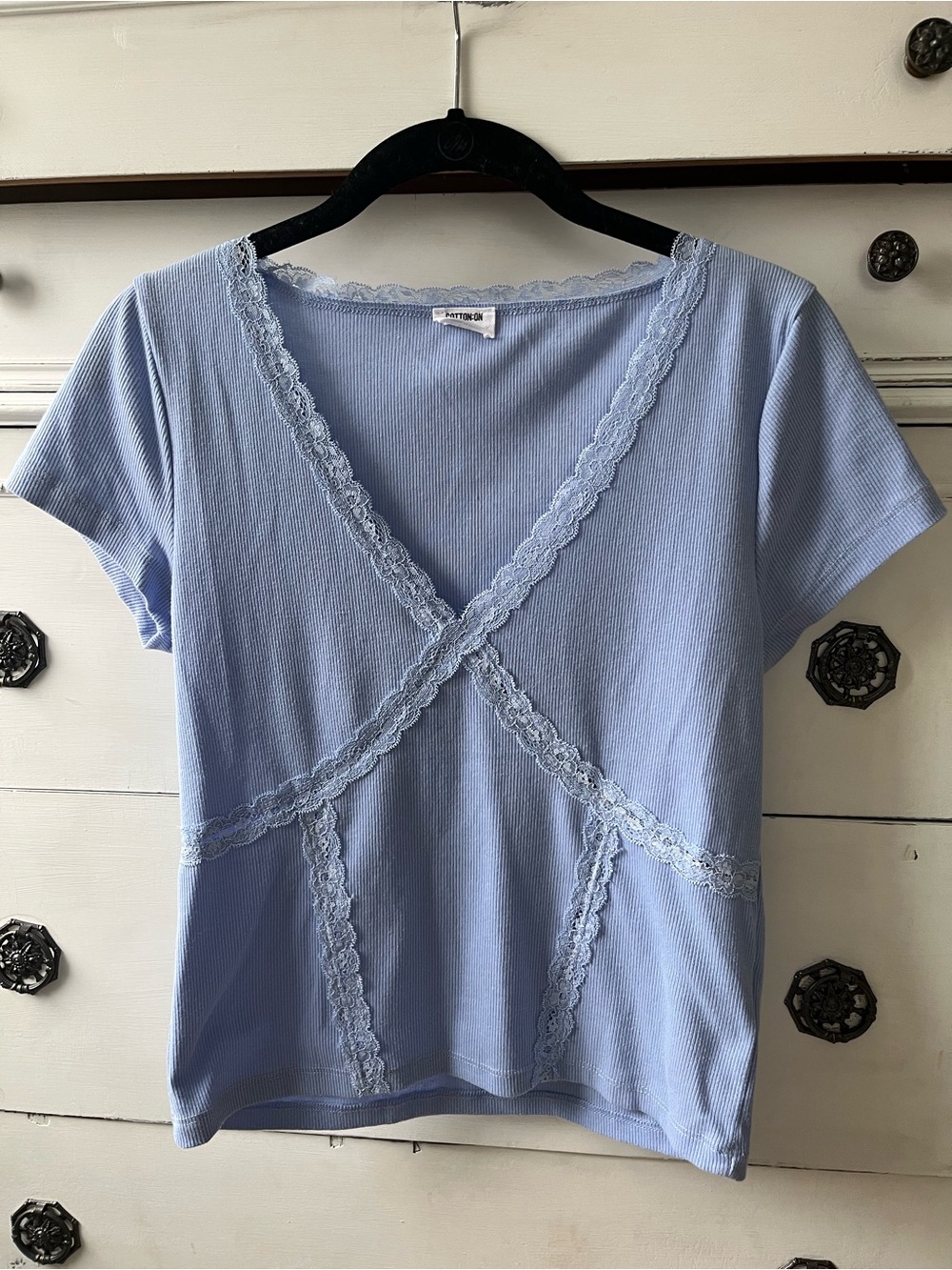 Cotton On blue lace top